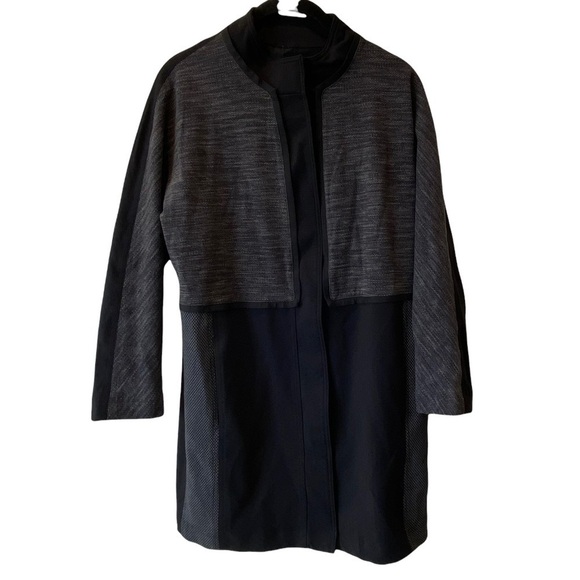 Lululemon Cocoon Car Coat Jacket Shine Dot Black Gray size XS - Picture 2 of 9